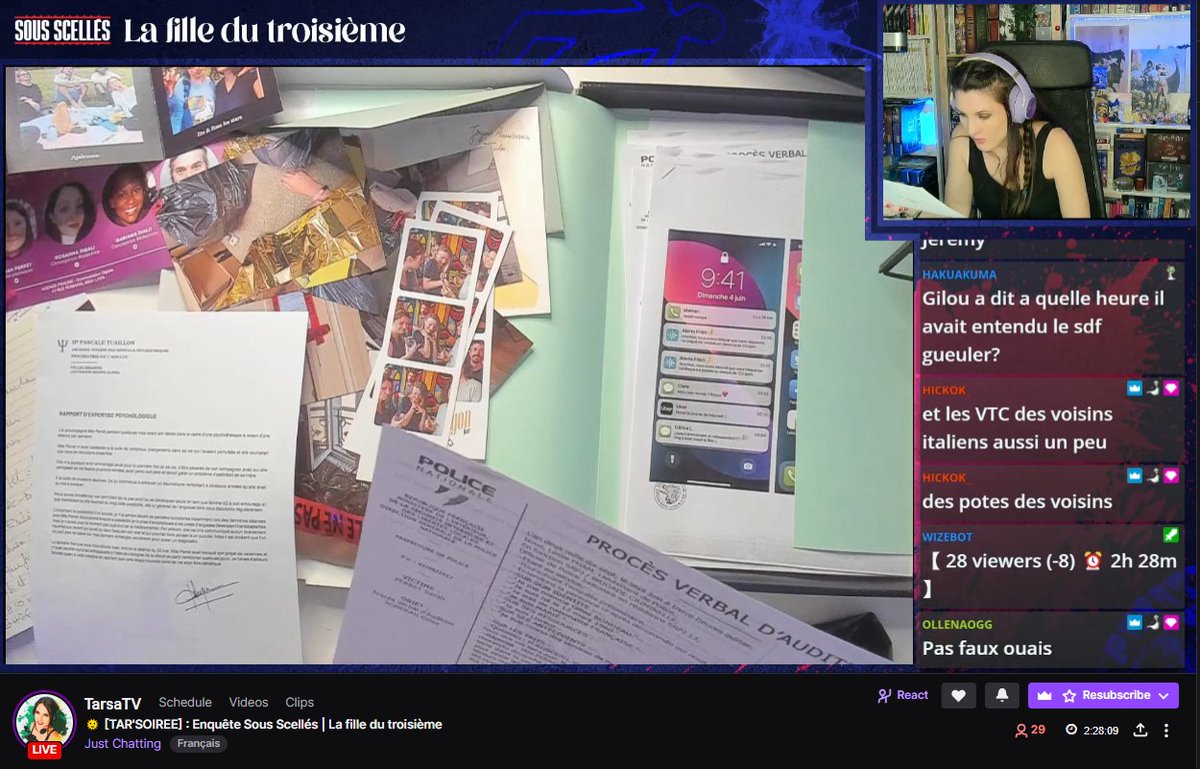 La détective <a href="/TarsaTV/">Tarsâ</a> et sa brigade du chat sont en train d'enquêter sur l'une de nos affaires <a href="/SousScelles/">🔍Sous Scellés</a> : LA FILLE DU TROISIÈME !
twitch.tv/tarsatv
Foncez participer ! 🔍🔥
