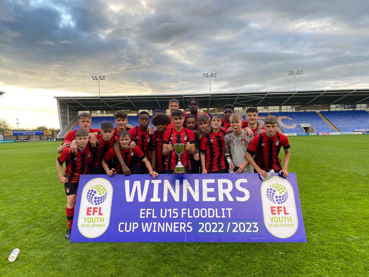 Congratulations to the under-15s 🏆 

They won the EFL Floodlit Cup after a 3-0 victory against Shrewsbury Town today 🙌 

Well done, lads 👏👏