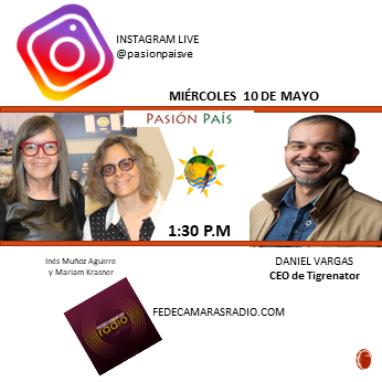 pasionpaisve's tweet photo. ¡Los mejores invitados están en Pasión País en la radio! 🎙️

Hablaremos con Daniel Vargas, quien es CEO de Tigrenator (@tigrenator_x)

Junto a @imunozaguirre y @mariamkrasner a la 1:30 p.m vía la web de @FedeRadioVe y nuestro Instagram Live @pasionpaisve https://t.co/PXvTqKd4EE