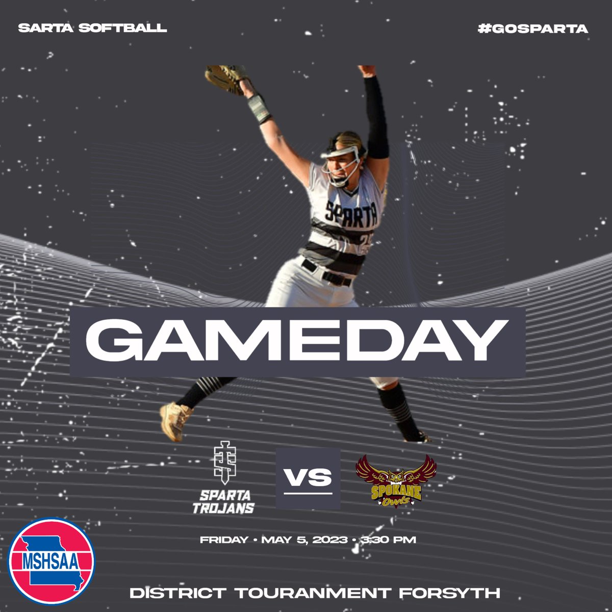 Lady Trojans start district play this afternoon at Forsyth as they take on Spokane.  Game time 3:30 pm.  Go Trojans!