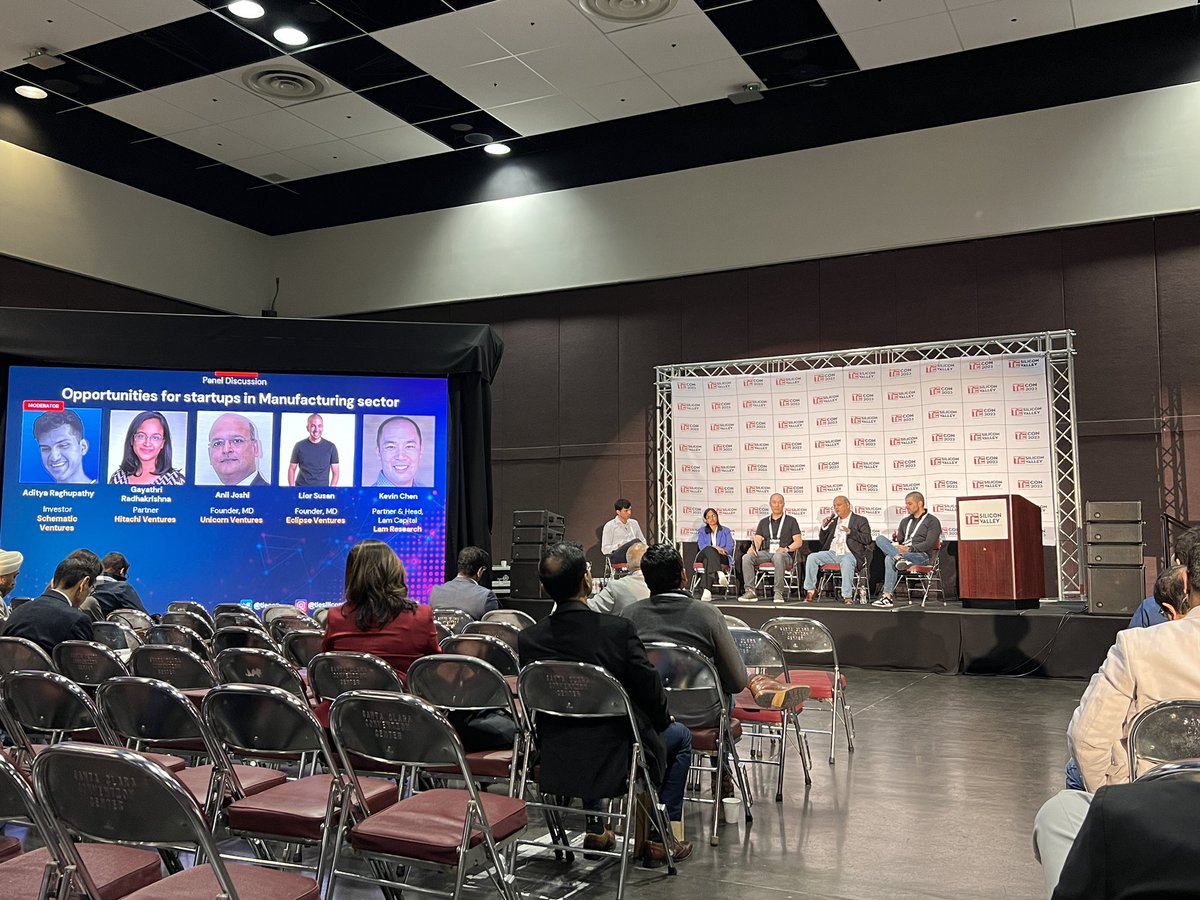 Happy to see <a href="/araghupathy_/">Aditya Raghupathy</a> leading the Opportunities for start ups in the manufacturing sector at <a href="/TiEcon/">TiEcon 2024</a>!

Really great job keeping the panel on track and asking relevant questions on where entrepreneurs can focus on and advice on building in such a capital intensive space