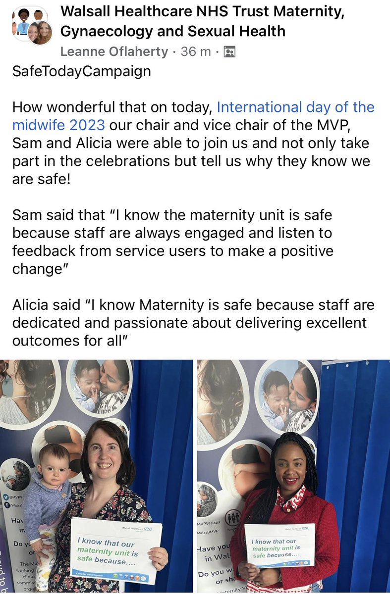 Leanne O’flaherty (@loflahertymw) on Twitter photo #IDM2023 #realmidwivesofwalsall <a href="/charlec17/">Carla Charles</a> <a href="/josellwright/">Joselle Wright</a> <a href="/JulieNewton8/">Julie Newton</a> <a href="/laurapa89282238/">laura parsons</a> <a href="/becky_stoodley/">Becky Stoodley</a>
What a wonderful day celebrating international day of the midwife at Walsall
Thank you to our MVP chair and vice chair for joining us in the celebrations #IDM2023 #realmidwivesofwalsall <a href="/charlec17/">Carla Charles</a> <a href="/josellwright/">Joselle Wright</a> <a href="/JulieNewton8/">Julie Newton</a> <a href="/laurapa89282238/">laura parsons</a> <a href="/becky_stoodley/">Becky Stoodley</a>
What a wonderful day celebrating international day of the midwife at Walsall
Thank you to our MVP chair and vice chair for joining us in the celebrations