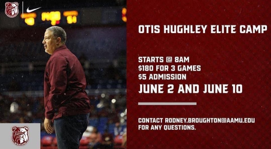 Otis Hughley
Elite Camp🐶🐾🏀🔥
#AAMU26 #AAMU25 #AAMU24 #AAMU23 #THEHILL #AAMU #HBCUs #AAMUMBB
#HBCU #ILOVEMYHBCU #BDN #SWAC