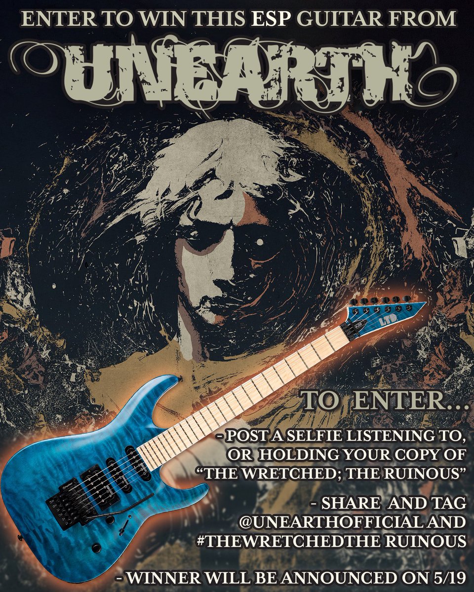 @ESPGuitarsUSA giveaway.   Check it out!  #unearth #thewretchedtheruinous #guitargiveaway