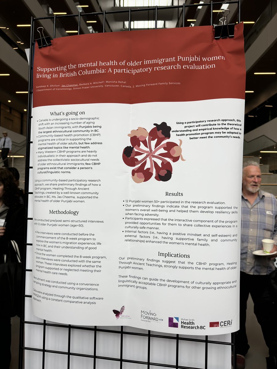 JasKCheema's tweet photo. Great discussions on the importance of addressing culture in mental health services/programs. Showcased the preliminary findings of our research on Supporting Mental Health of Older Punjabi Women Thank you to @sfusurrey @movingforwardfs for bringing us together. https://t.co/g9G1ZEYppM
