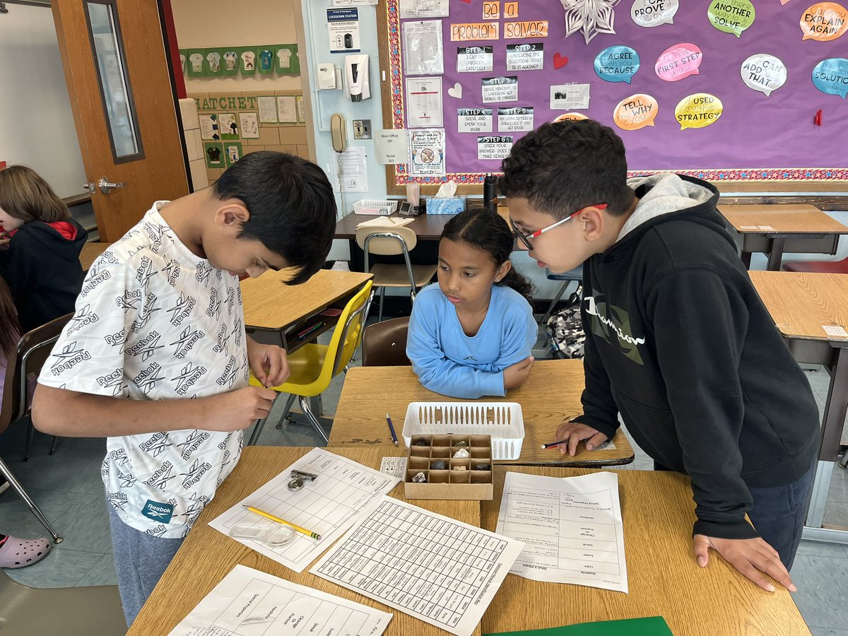MrsFlecha's tweet photo. Feldspar and gypsum and talc, oh my! 6th graders used 8 special properties to successfully identify minerals. @IslandtreesMMS @BethRoemerIT https://t.co/XAfOBJVYbO