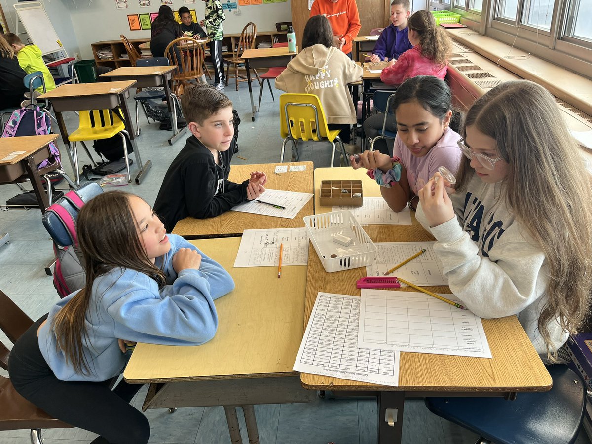 MrsFlecha's tweet photo. Feldspar and gypsum and talc, oh my! 6th graders used 8 special properties to successfully identify minerals. @IslandtreesMMS @BethRoemerIT https://t.co/XAfOBJVYbO