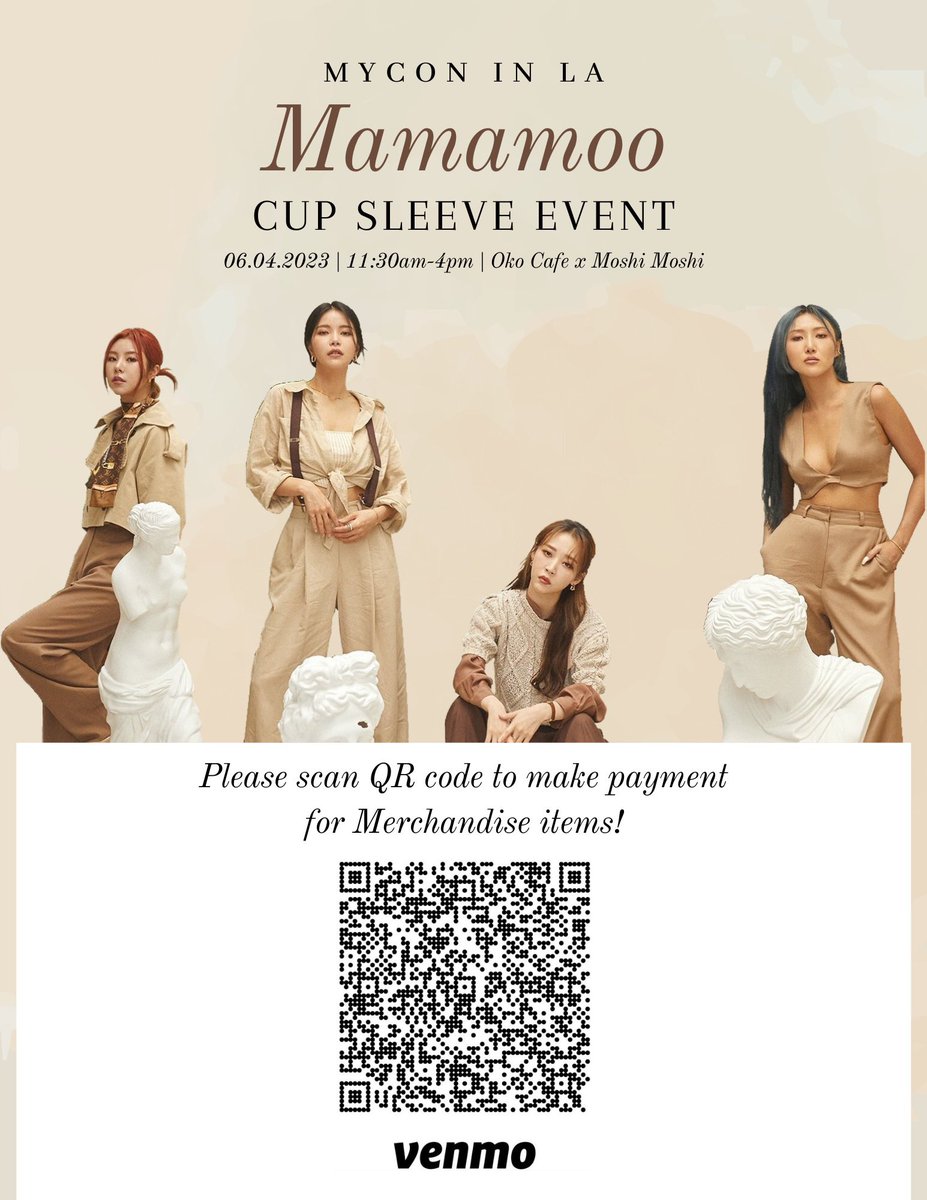 usa_mooble's tweet photo. Hi LA moos!🤩

Are you excited for the cupsleeve event at OKO Cafe w Moshi Moshi on June 4? We know we are‼️💫

We’ll see you there! 🧋👀

🏷️#MAMAMOO #MyCON_USA #LosAngeles #LA https://t.co/XKBASnzR2R