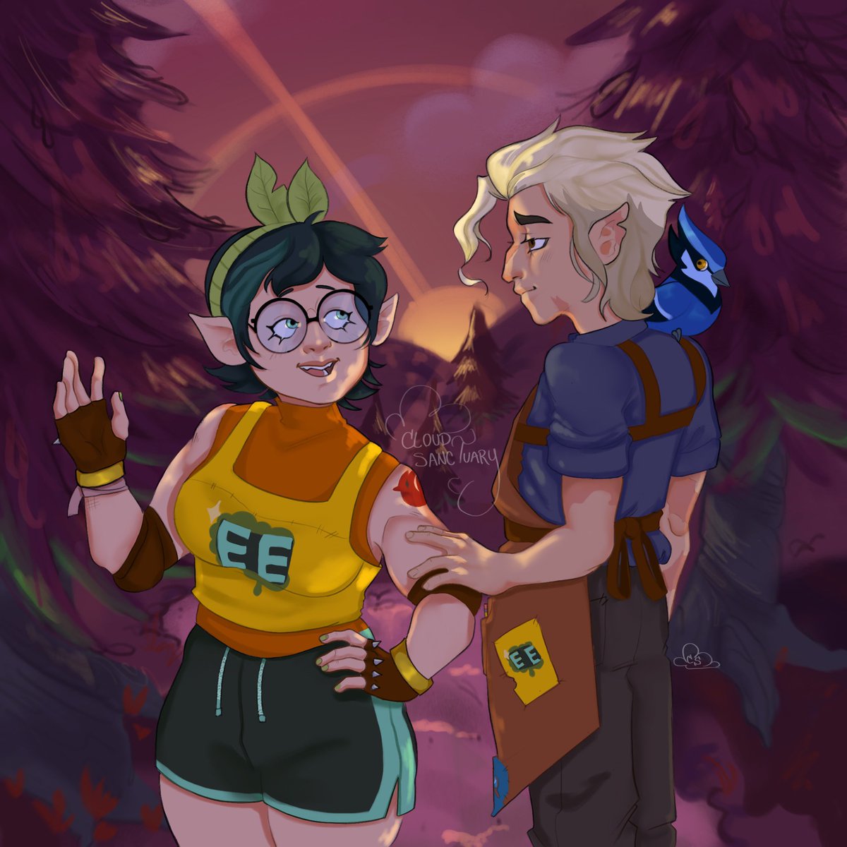CloudySanctuary's tweet photo. Here’s Huntlow because I love them #toh #tohfanart #huntlow https://t.co/qLOoDGo5To