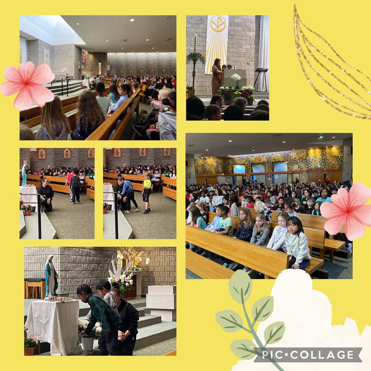 Beautiful Crowning of Mary, Hail Holy Queen by our Grade 1 &amp; 2 Ss in Gaglia, Vincelli, and Clarot. 💗🙏🏽#fullofgrace #queen #blessedmother