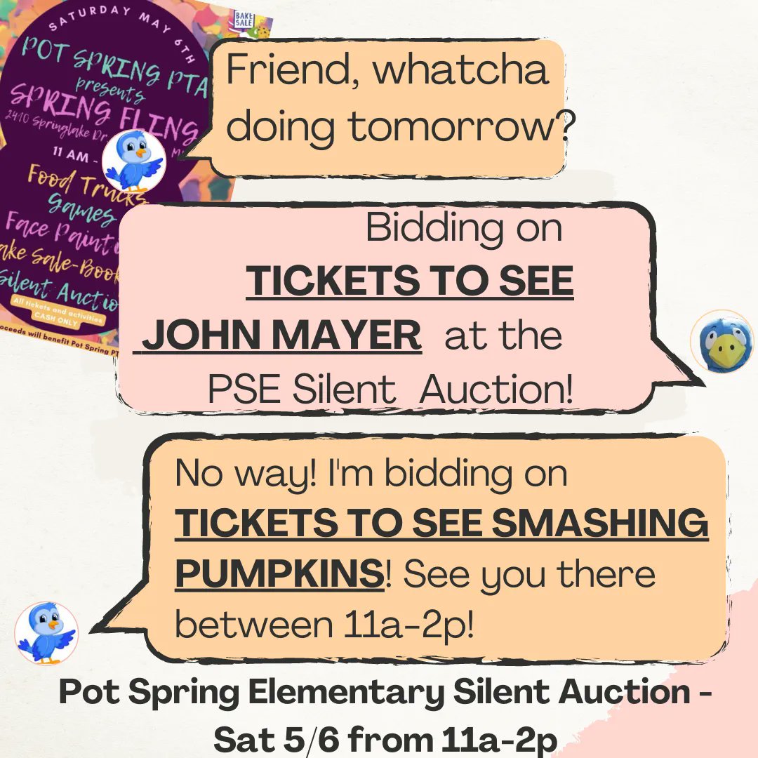 Our community has donated some AMAZING things to tomorrow's Silent Auction- including tickets to see Smashing Pumpkins from the amazing <a href="/thebayonline/">The Bay Online</a> and tickets to see John Mayer from the fantastic @mix1065baltimore. There's something for everyone - THANK YOU to all who donated!