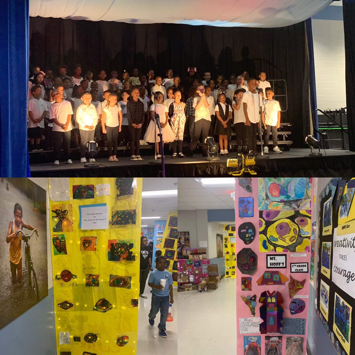 KenyattaFred1's tweet photo. Exhibition Night 2023 was INCREDIBLE! We were so excited to see our students perform on our new stage. Big thanks to the entire PSE community. @PowderSpringsES #PSEistheplacetobe! https://t.co/uuGanPRFXx