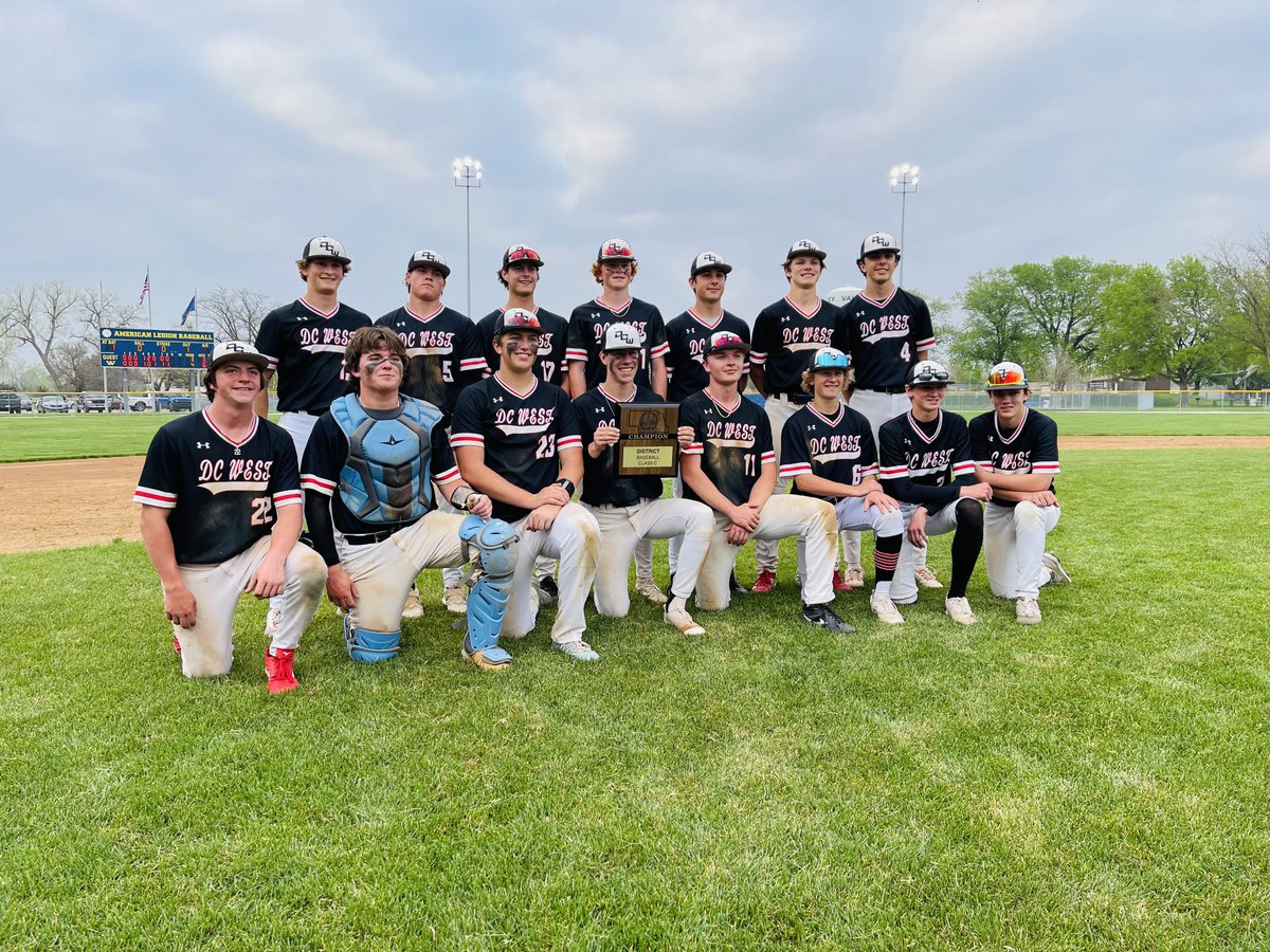 ON TO STATE! The Falcons are DISTRICT CHAMPS! Way to go DC West Baseball! Just getting started! 🔴⚪️⚫️ #TheFalconWay