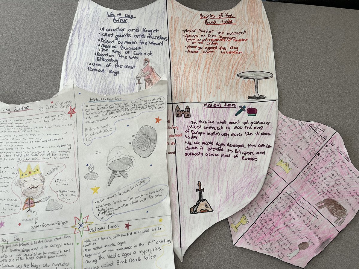 Great research on display as pairs uncovered mysteries of King Arthur and the round table!