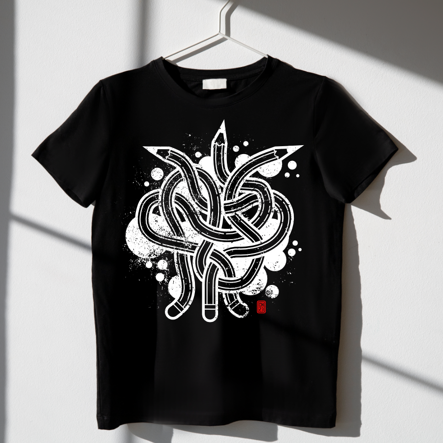 SpriteAttack's tweet photo. I had an idea for a nice T-shirt print and decided to have some fun with the shapebuilder tool... 🙂
#affinity #affinitydesigner #affinitybyserif #shapebuilder #vectordesign #graphicdesign #illustration #tshirt #print #pencils #grunge https://t.co/Rep3dF4mSD
