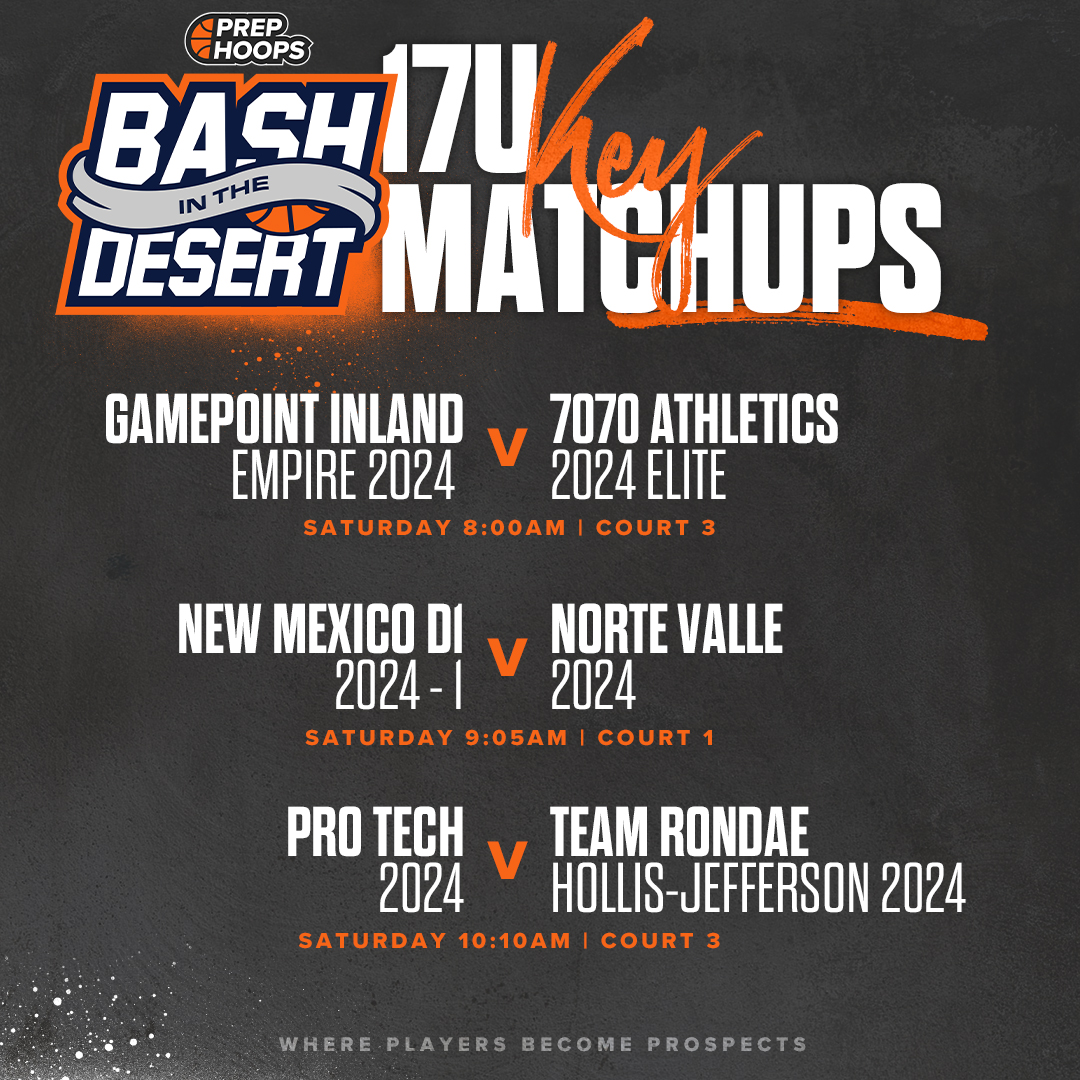 Prep Hoops Circuit 🏀 (@phcircuit) on Twitter photo 17U 𝙆𝙚𝙮 𝙈𝙖𝙩𝙘𝙝𝙪𝙥𝙨 at #PHBashInTheDesert ⬇️
Featuring <a href="/7070Athletics/">7070Athletics</a>, <a href="/TeamRHJAZ/">Coach Hood</a>, <a href="/D1NewMexico/">D1 NM</a>, <a href="/GamepointInland/">Gamepoint Inland</a> and more!
Watch live: events.prephoops.com/info?website_i… 17U 𝙆𝙚𝙮 𝙈𝙖𝙩𝙘𝙝𝙪𝙥𝙨 at #PHBashInTheDesert ⬇️
Featuring <a href="/7070Athletics/">7070Athletics</a>, <a href="/TeamRHJAZ/">Coach Hood</a>, <a href="/D1NewMexico/">D1 NM</a>, <a href="/GamepointInland/">Gamepoint Inland</a> and more!
Watch live: events.prephoops.com/info?website_i…