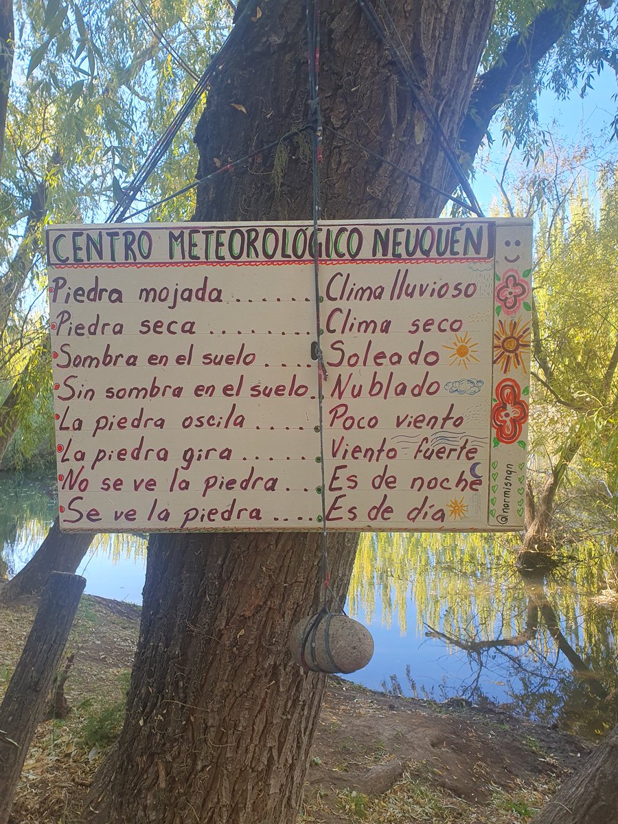 #Neuquén y sus atractivos. Caminando 🏃‍♀️por el Parque Agreste, costa del río Neuquén, encontré esta pintoresca info del Centro Metereológico Neuquén. 
Me encantó! 😉 No es genial?