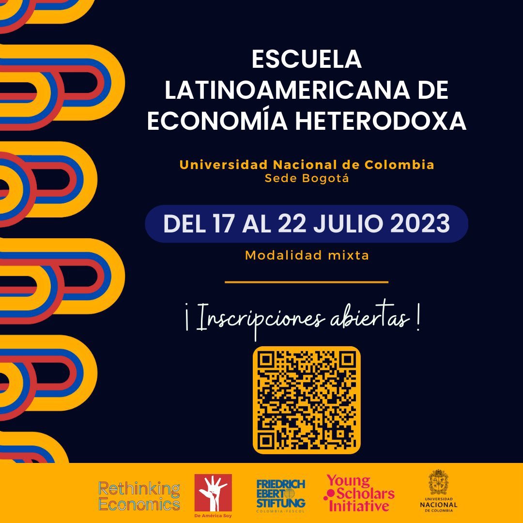 ReDeRepensando1's tweet photo. Junto con el @GeaadB organizamos esta Escuea Latinoamericana de Economía Heterodoxa en Julio!!!
Patrocina @deamericasoy @rethinkecon @ysi_commons  @fceunal  y @FESonline https://t.co/NSSZE9tUKQ