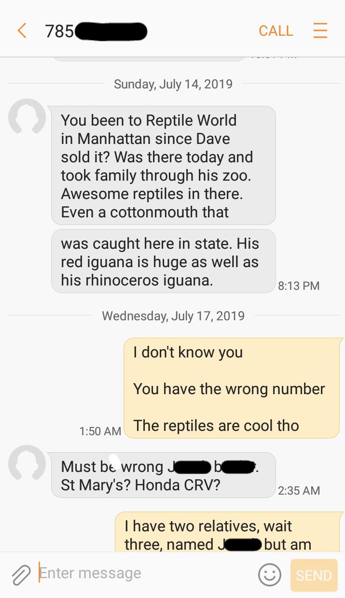 BeccaPiano's tweet photo. @ameliargh The rest of the pics and convo. This second text was from July 14th that same year (2019).
#turtles #Kansas #randomtexts

(not gonna Alt-text this entire thing, will only do so if someone requests it and I have time) https://t.co/AVg3F8IV3i