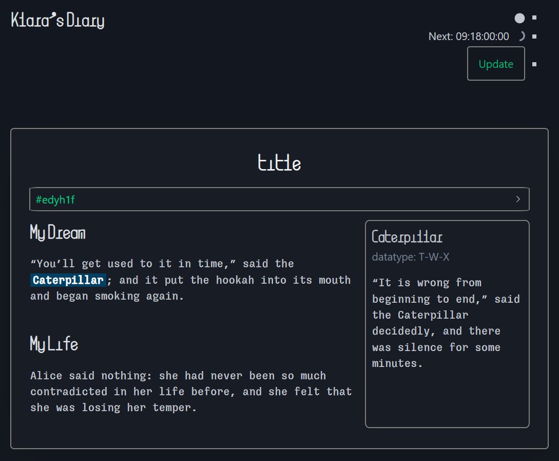 intelagense's tweet image. #10DayWebBuild Day 3
github.com/intelagense/kl…
- Pretty much figured out the UI 
- added dark mode OOOOhhhh
- started object schema for the game data

(title font is Mono by Frank Adebiaye on @velvetype velvetyne.fr/fonts/mono/ #freefont)
