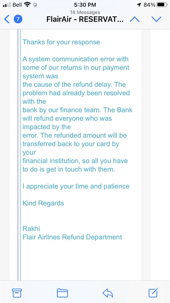 Anyone else get this response about a refund from Flair for a cancelled flight?
