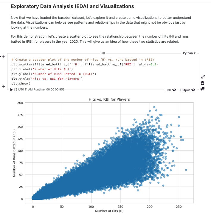 somedavestu's tweet image. I volunteered to give a STEM day presentation at my kids' elementary school yesterday, and to help prepare, I used @noteable_io 's  ChatGPT plug-in to create a fun and educational notebook about exploratory data analysis and machine learning 🎉
