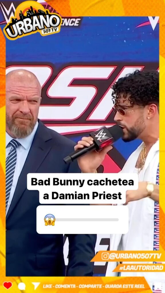 Conferencia de prensa de #BACKLASH en Puerto Rico donde #BadBunny se enfrentará a #DamianPriest en una pelea boricua callejera