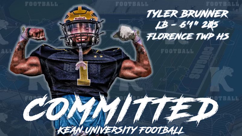 I’d love to say I will be furthering my Academic and Athletic career at the University of Kean, Can’t be anymore appreciative💙🤍💙🤍 #letswinachip #cougarnation #kean <a href="/Coach_Kreider/">Matt Kreider</a>  <a href="/JoeFrappolli/">Joseph J. Frappolli</a> <a href="/KUFootball212/">Kean University Football</a> <a href="/FTSD_Athletics/">Florence Athletics</a> <a href="/Jamiel05740171/">Jamiel Horne</a>