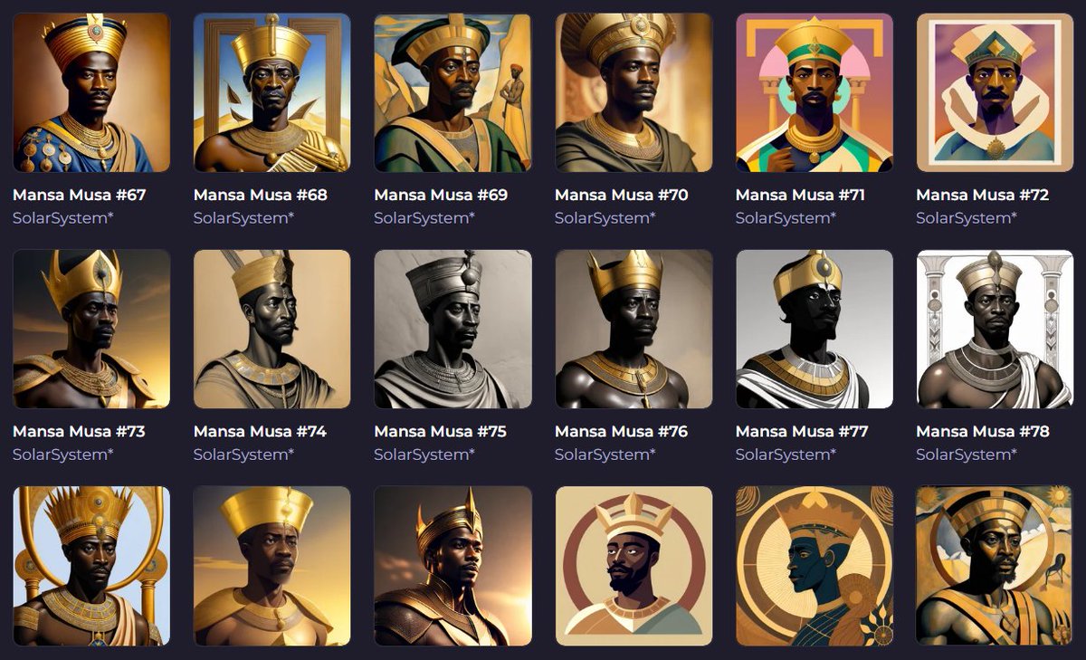 👋 Let's do this again!

#MansaMusa wants to keep spreading its wealth. 💰

Every* ♻️ + 🆔 receive one.

ID : 0.0.2223128 - Supply : 255 🔢

Will be sent when listed. #Zuse <a href="/ZuseMarket/">Zuse Market</a> 📈

Previous winners are recorded. 📝

#Ai generated. 🤖

#HBAR #Hedera #Hashgraph

#Mali🌍