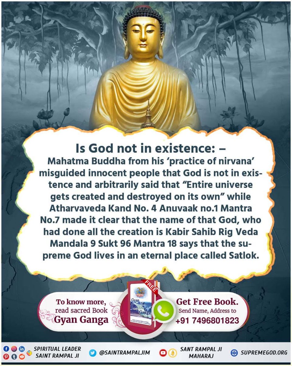 #Real_Facts_About_Buddhism

Know the complete story of Gautam Buddha 
Download our Official App 'Sant Rampal Ji Maharaj ' 🙏🏻
#बुद्ध_पूर्णिमा