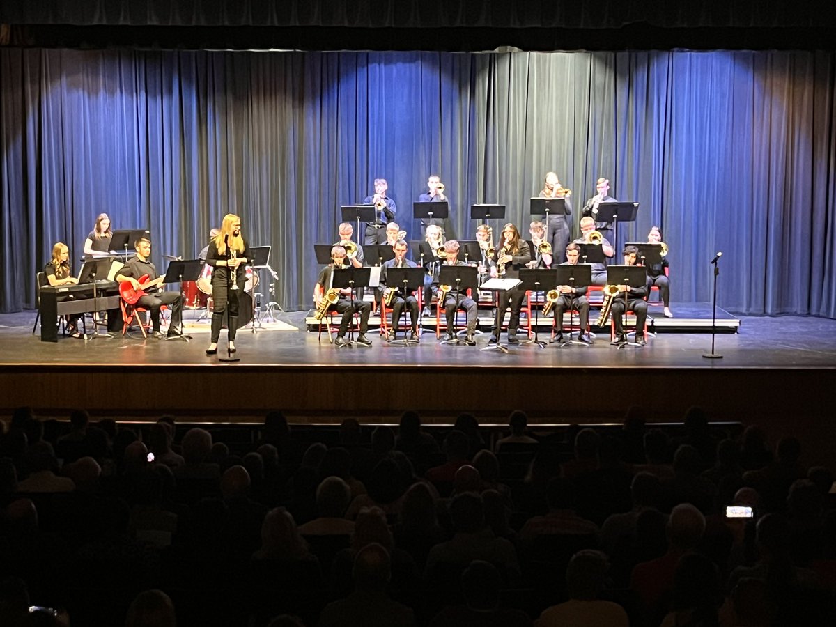 High School Jazz Band sounds awesome tonight!!