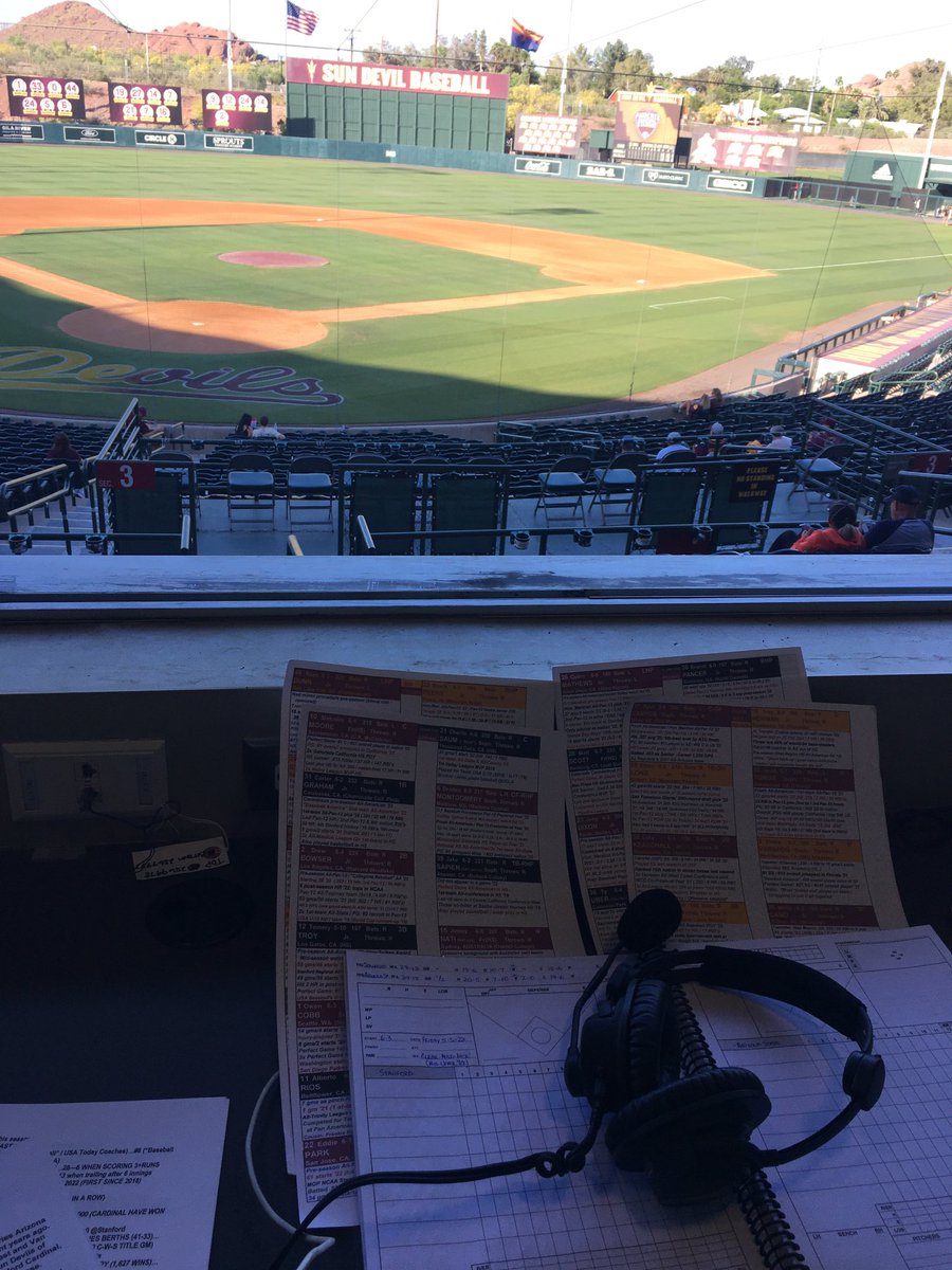 It’s the biggest series for ⁦@ASU_Baseball⁩ since the move to Muny 8 years ago. ASU and Stanford square off with first place in the Pac-12 on the line. Max and I have game 1 tonight at 6:15 on ⁦@KDUSAM1060⁩, also streaming on KDUS.com & the KDUS app.