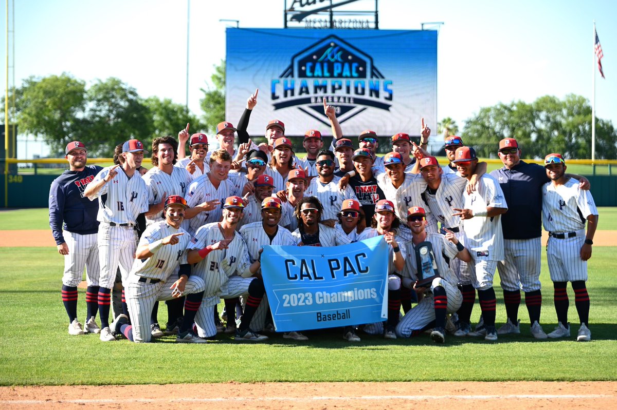 UAVAthletics's tweet photo. Congrats to the UAV Pioneers baseball squad for being the 2023 Cal Pac Baseball Champions! #GoNeers https://t.co/ph6WEmyFrC
