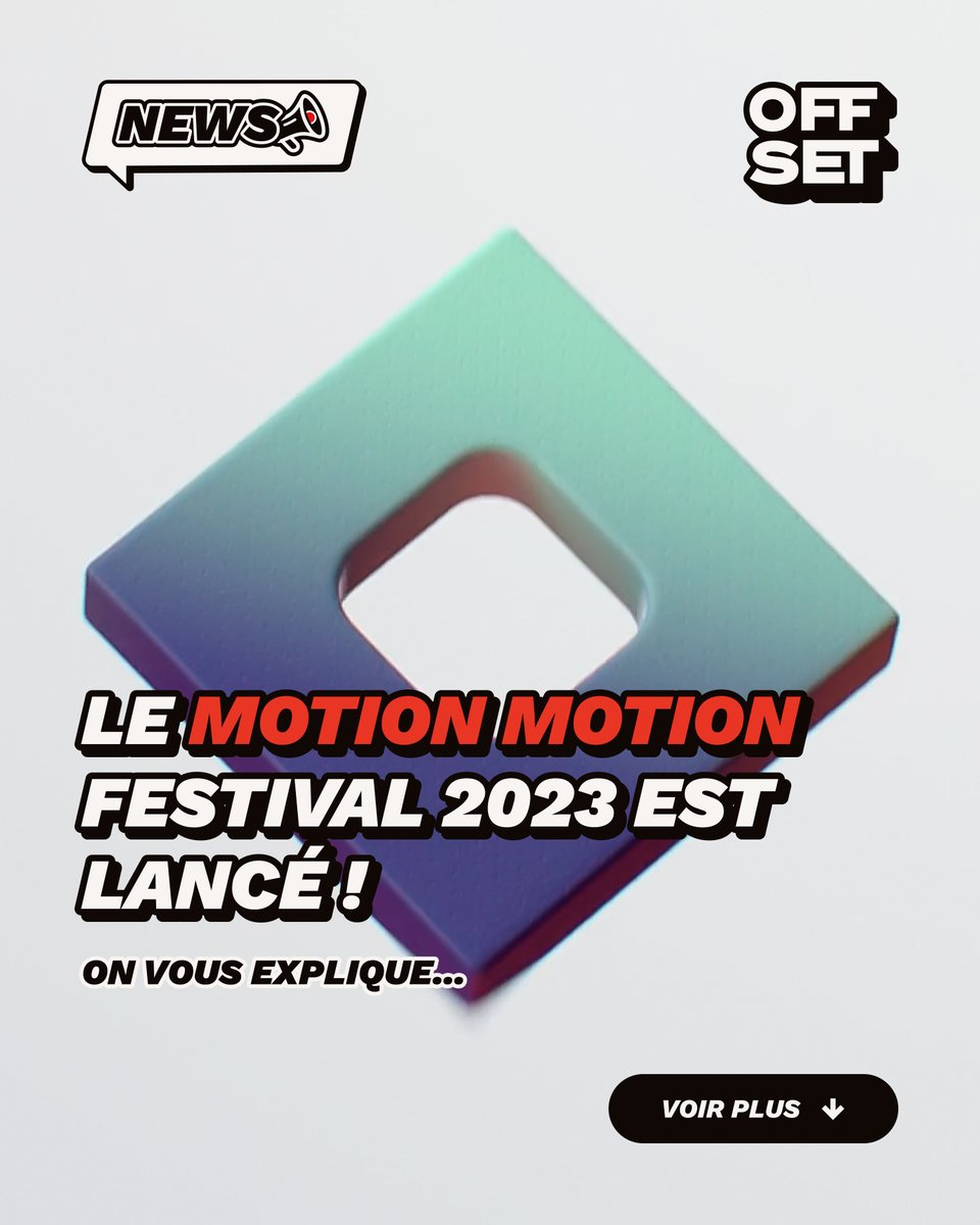 🏁C'est parti pour la 5ème édition du Motion Motion Festival ! 🎉

Le festival du graphisme en mouvement (motion design) dans toute sa diversité : 3D, 2D, animation traditionnelle, stop motion, etc…