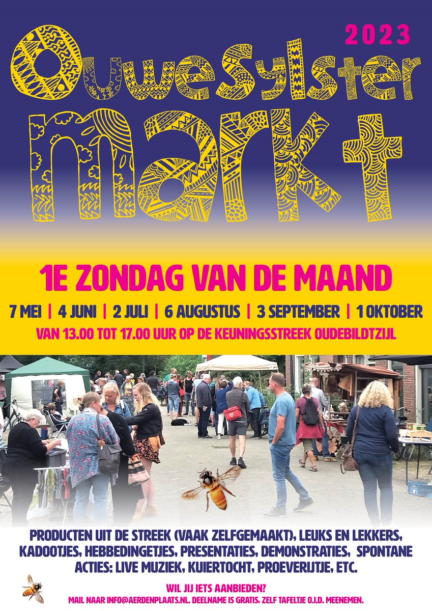Zondag de eerste Ouwesylster Markt dit jaar!