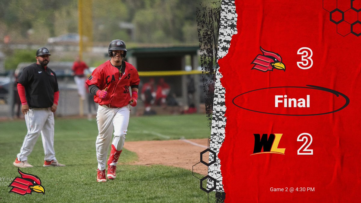We take game one from West Liberty as <a href="/WU_baseball/">WU Baseball</a> beats the Hilltoppers 3-2!! Solo shots from Christian Boyles, Spencer Craig, and Jacob Murray lead the way to victory #GoCards