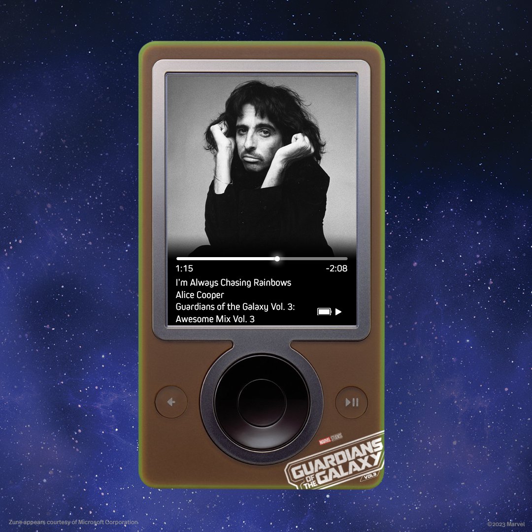 alicecooper's tweet photo. The #GuardiansoftheGalaxy are Always Chasing Rainbows. Listen to the soundtrack to #GOTG3 here: https://t.co/s8mfxl0mA4 https://t.co/5gjNQI6JPt