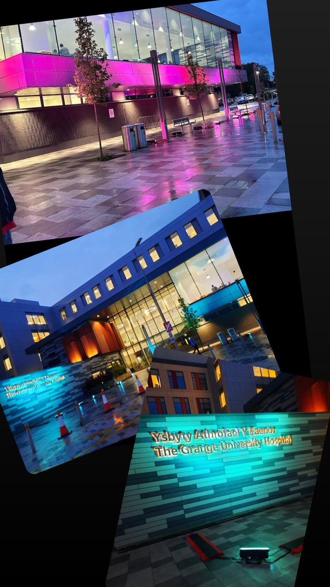 To end the day the Grange University Hospital has been lit up to celebrate #InternationalDayOfTheMidwife