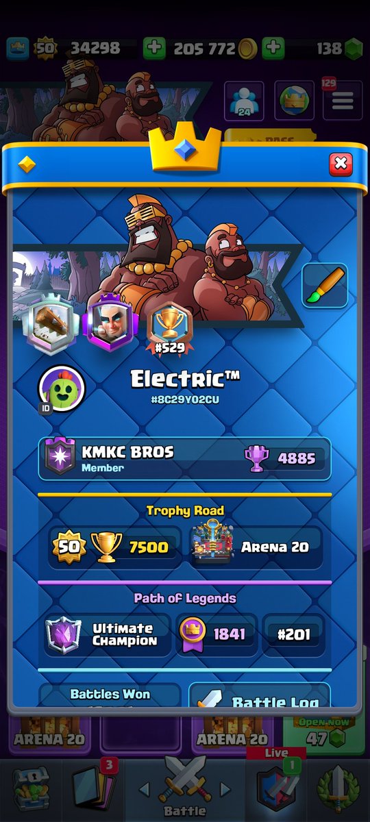 Esta temporada si pusheo😼, si quieren que los agregue, like❤️ + rt🔁
link.clashroyale.com/?clashroyale:/…