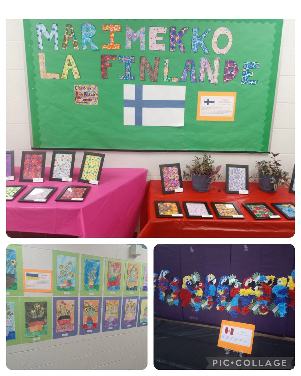 AllSaintsLib's tweet photo. What a wonderful evening we had celebrating We Are One, We Are Many for #CatholicEducationWeek. The Art Show showcased our students’ 3D and 2D art honouring artists and styles from around the world. @AllSaintsDPCDSB https://t.co/w0pgMZlcWd