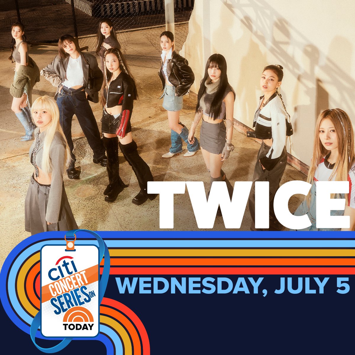 Citi Concert Series: TWICE 
📍 Rockefeller Plaza
🗓 7/5/2023 (WED) 

Sign up for fan passes now &amp; for more info 
🍭 on.today.com/3pecp8U 

#TWICE #트와이스