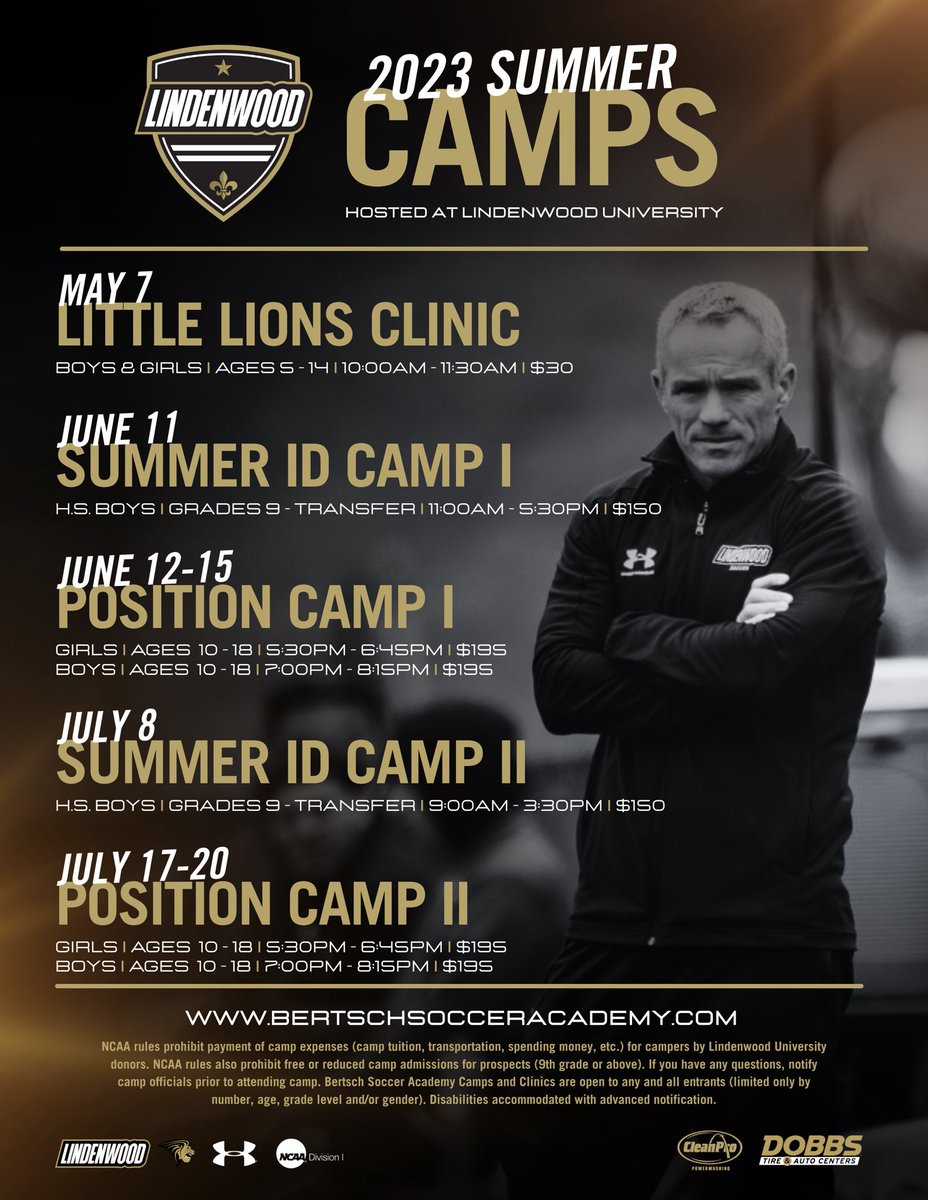 LindenwoodMSOC (@lindenwoodmsoc) on Twitter photo 👀
The full list of 2023 <a href="/BertschSoccer/">Bertsch Soccer Academy</a> Summer Camps have been released.
Visit BertschSoccerAcademy.com to register before they fill up.
<a href="/cleanprostl/">CleanProSTL</a> gotodobbs.com 👀
The full list of 2023 <a href="/BertschSoccer/">Bertsch Soccer Academy</a> Summer Camps have been released.
Visit BertschSoccerAcademy.com to register before they fill up.
<a href="/cleanprostl/">CleanProSTL</a> gotodobbs.com