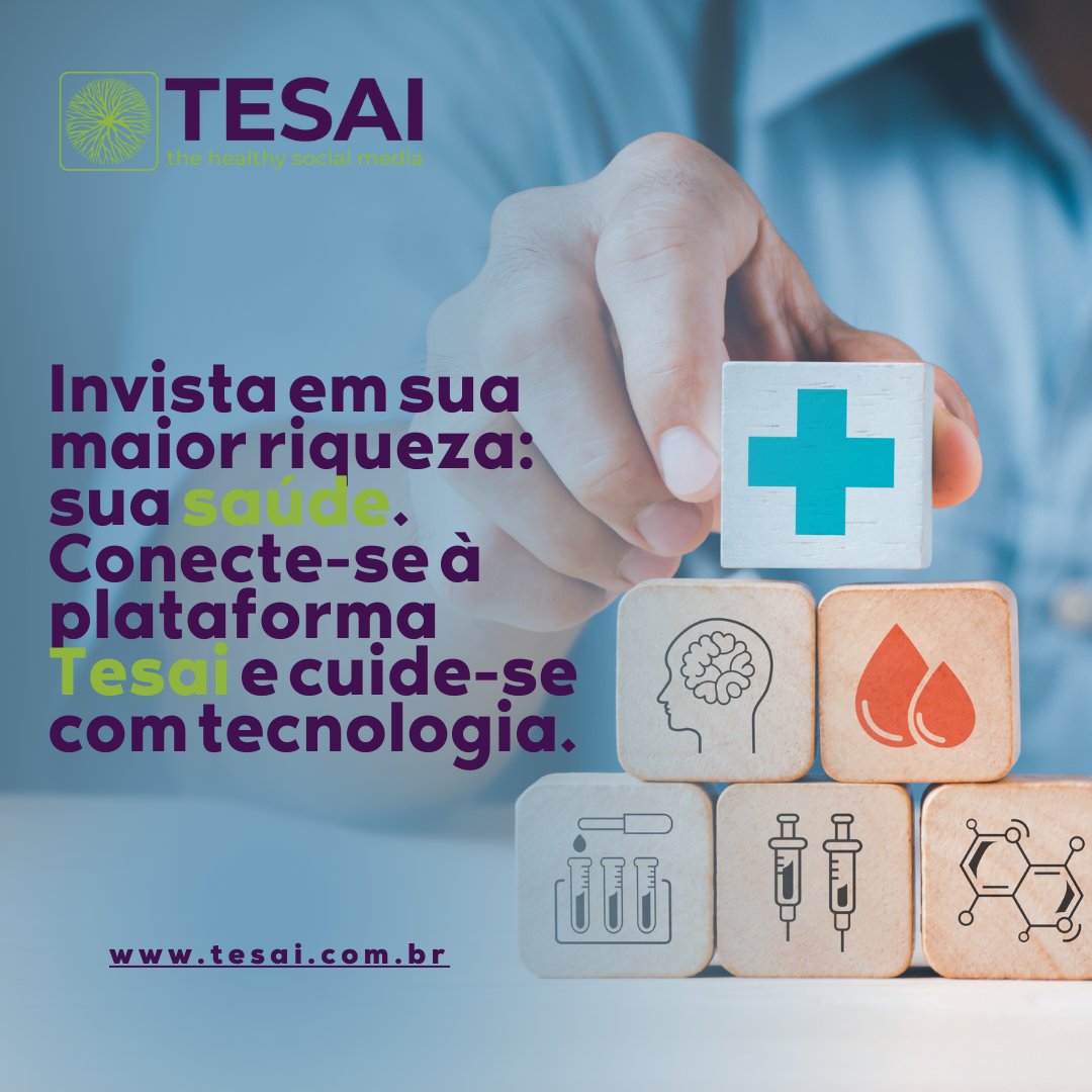 TesaiSaude's tweet image. Com a tecnologia, podemos cuidar melhor da nossa saúde. A plataforma de saúde Tesai oferece recursos para monitorar seus hábitos alimentares, exercícios e sono. Cadastre-se em tesai.com.br e cuide da sua saúde de forma fácil e segura. #Tesai #saude #plataformadesaude