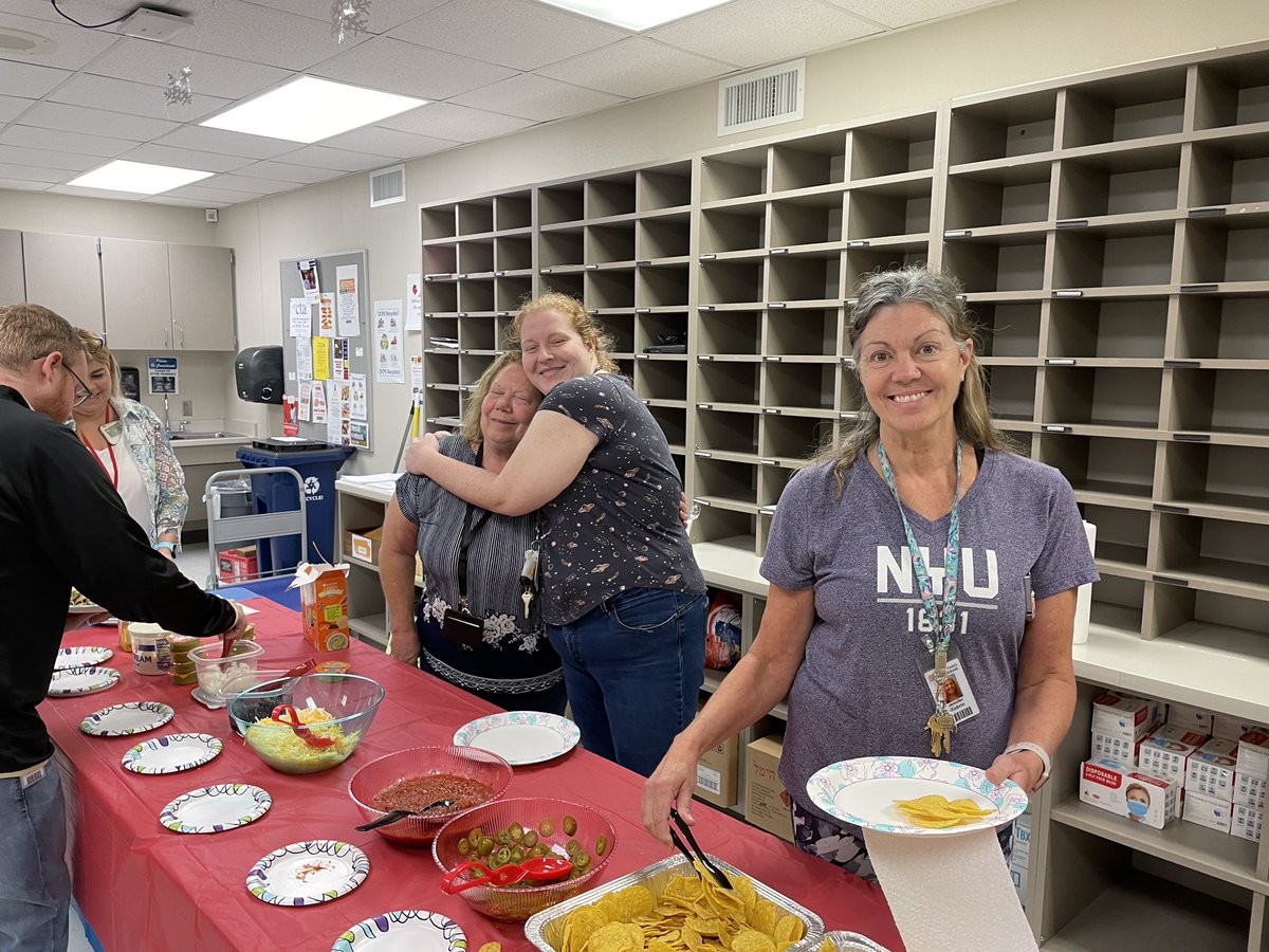 missgrady1's tweet photo. Check out those smiles @WalkerMS_OCPS We are so blessed to have such great leaders!! Ms. Brown and Ms. King provided a nacho bar for #CincodeMayo2023 #schoolculturematters #walkerpride #KindnessMattersッ https://t.co/L4uiO5D2ry