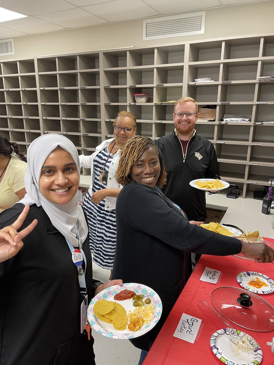 missgrady1's tweet photo. Check out those smiles @WalkerMS_OCPS We are so blessed to have such great leaders!! Ms. Brown and Ms. King provided a nacho bar for #CincodeMayo2023 #schoolculturematters #walkerpride #KindnessMattersッ https://t.co/L4uiO5D2ry