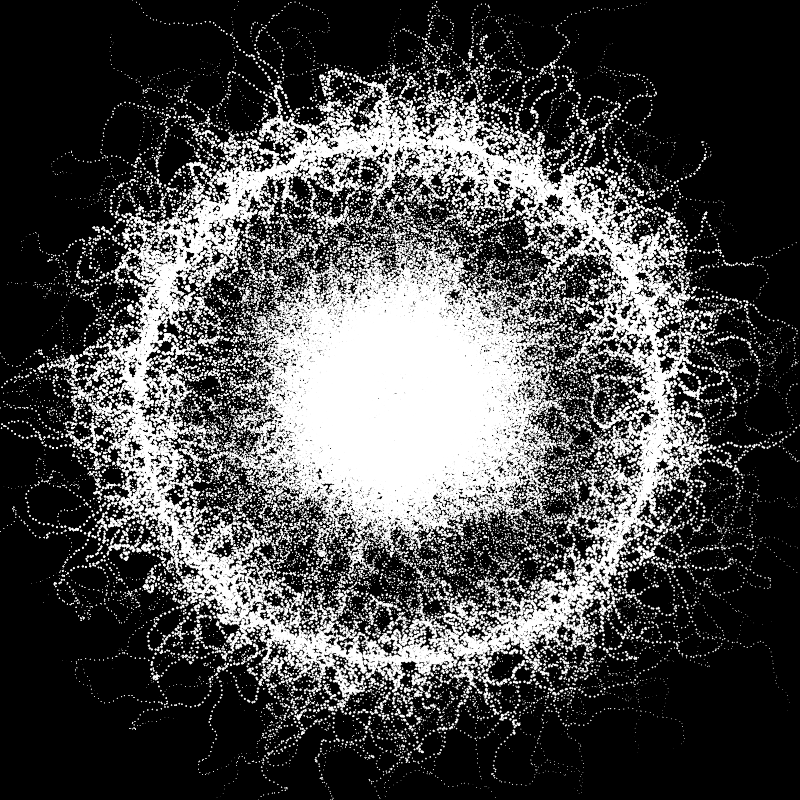 GenerativePunk's tweet photo. Own particle accelerator 😆
#creativecode #generativeart #particles #processing #graphic #particlesSystem #physics #generativedesign #computationaldesign #parametricdesign https://t.co/GFF0K9xaC2