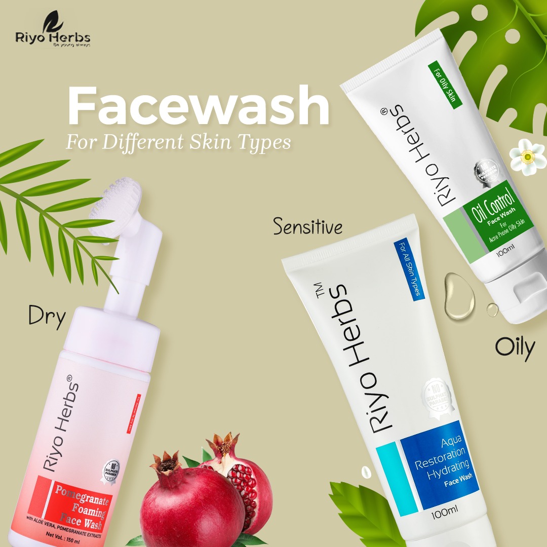 Looking for a face wash that's tailor-made for your skin type? Look no further than our collection of face washes! Whether you have dry, oily, or combination skin, we've got you covered.

#FaceWashWonders #SkinTypeSolutions #GetYourGlowOn #SKintypes #Facewashes #Riyoherbs
