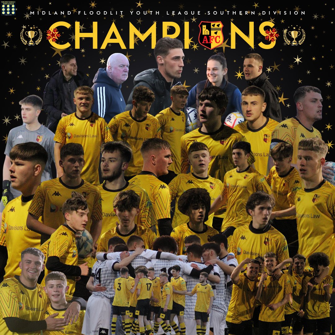 RomulusU18s's tweet photo. ALVECHURCH JUNIORS U18S ARE THE MFYL SOUTHERN DIVISION CHAMPIONS!!!! 🏆🏆🏆 https://t.co/SIvjsj13Ot