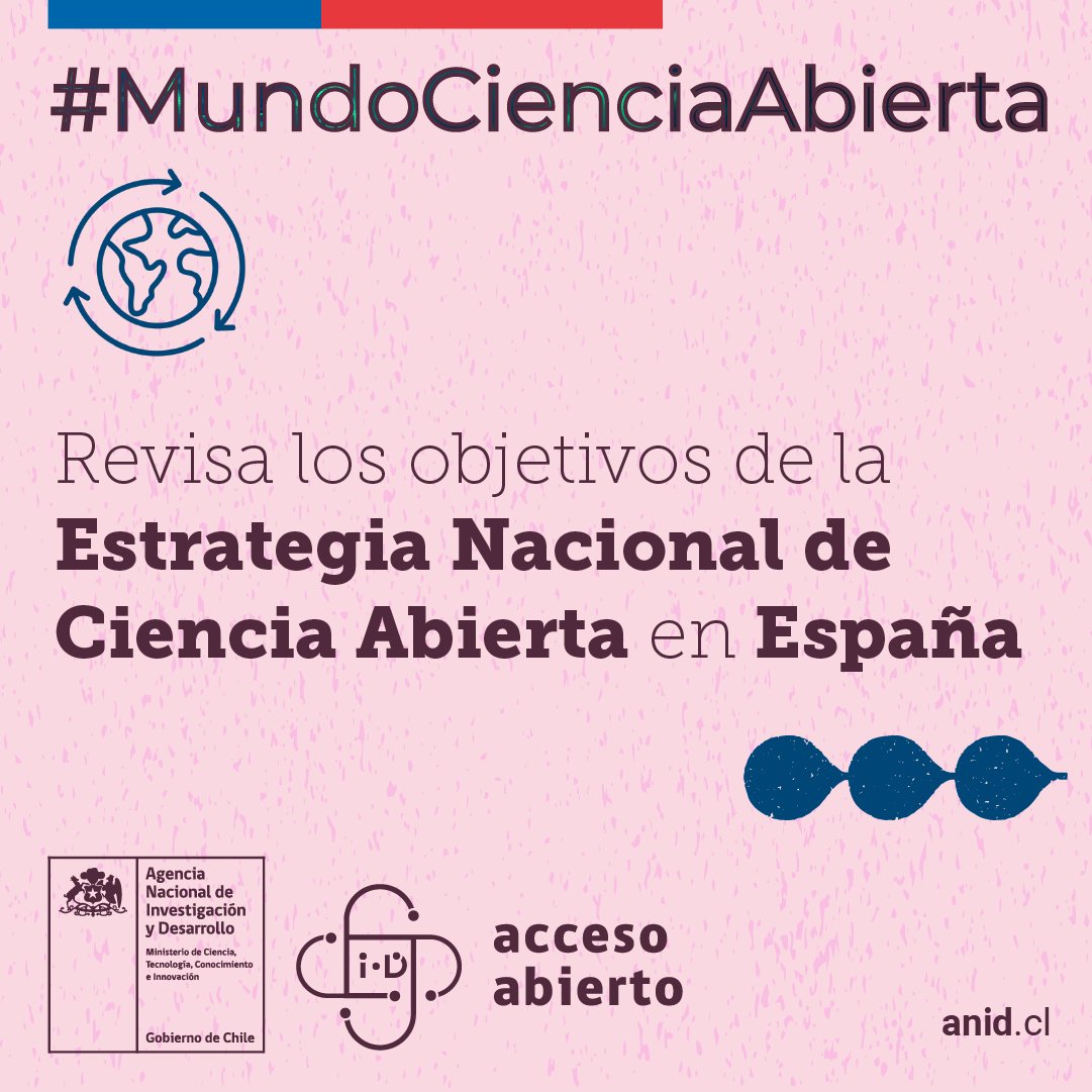 ANID_Abierta's tweet photo. #MundoCienciaAbierta
🇪🇸España:
El @CienciaGob anunció la aprobación de la Estrategia Nacional de Ciencia Abierta en España que se ejecutará entre 2023 y 2027.
Te invitamos a conocer sus objetivos ⬇️

⦿Descarga el documento ➡️https://t.co/1WjfYQHz89 https://t.co/FHizsg6xRb