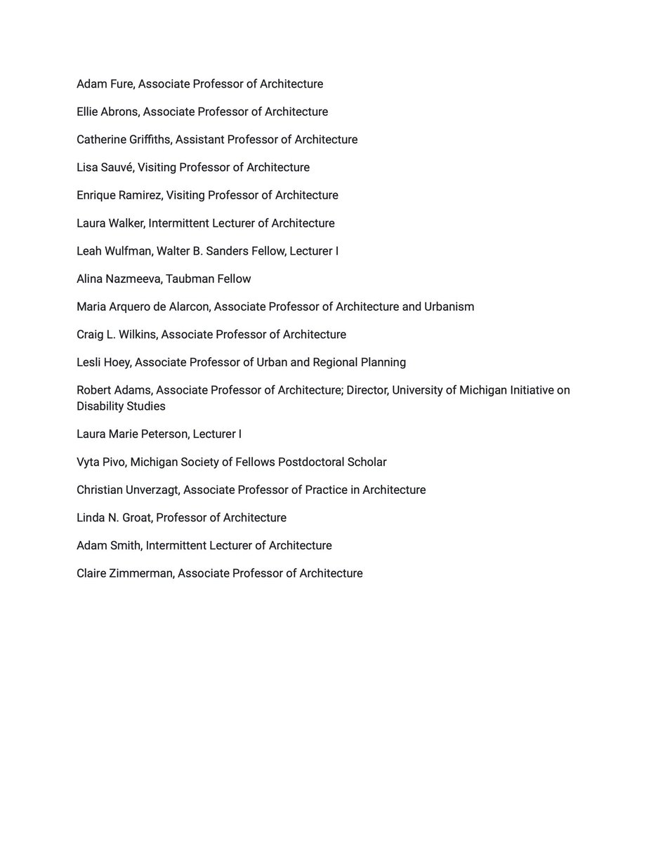 Architecture and Planning faculty join calls for UMich to stop suing us in court and just pay us a living wage. “We also stand by all members of our college who withhold grades and we will collectively and strenuously oppose any effort to sanction instructors who have done so.”